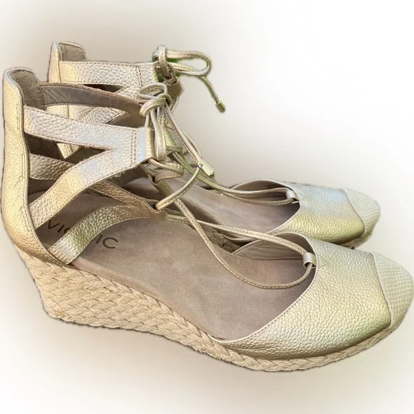 Vionic Gold Wedge Shoes - Picture 5 of 9